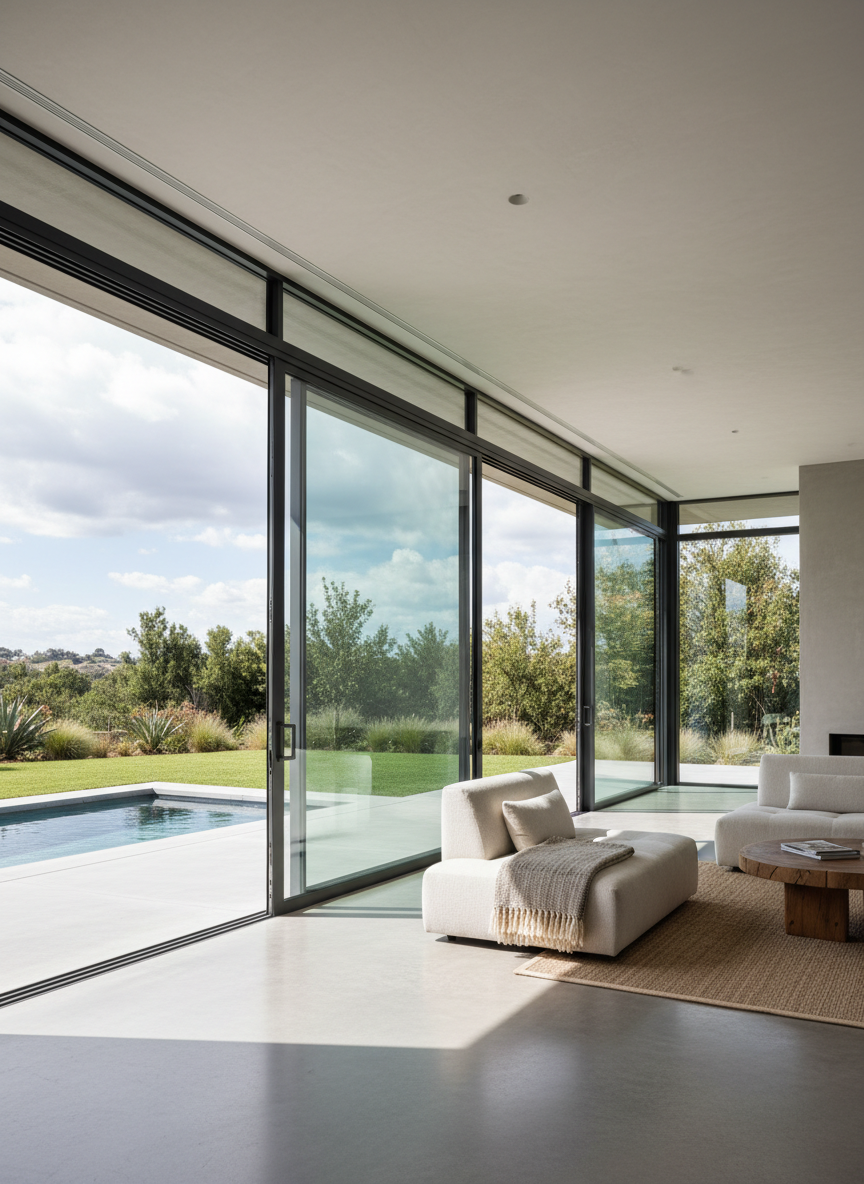 aluminum sliding windows in a modern home aluminum sliding windows in a modern home